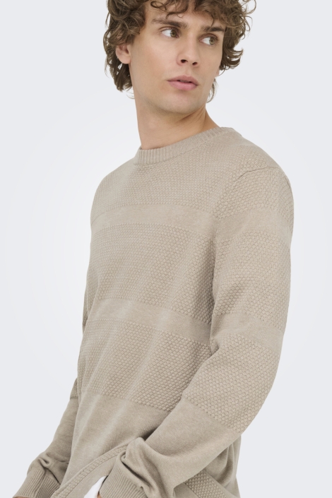 Only & Sons onsmalik reg 12 pinaple crew knit n